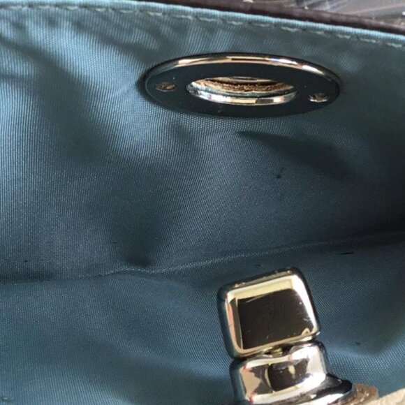 Coach Leather Zip Wallet Clutch Python Penelope Turnlock on Front Pocket - Picture 6 of 7